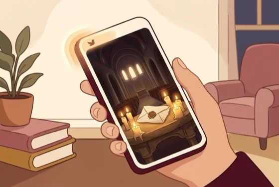 A photo of your prayer inside the basilica arriving on your phone
